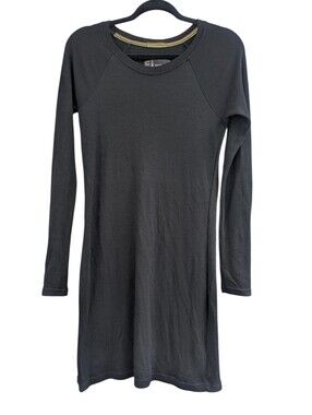 Smartwool Black Merino Wool Long Sleeve Dress